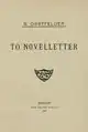 Cover of Obstfelder's To novelletter