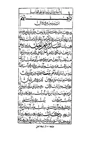 Page 52 from the manuscript that includes an image in Nafisi's correction.